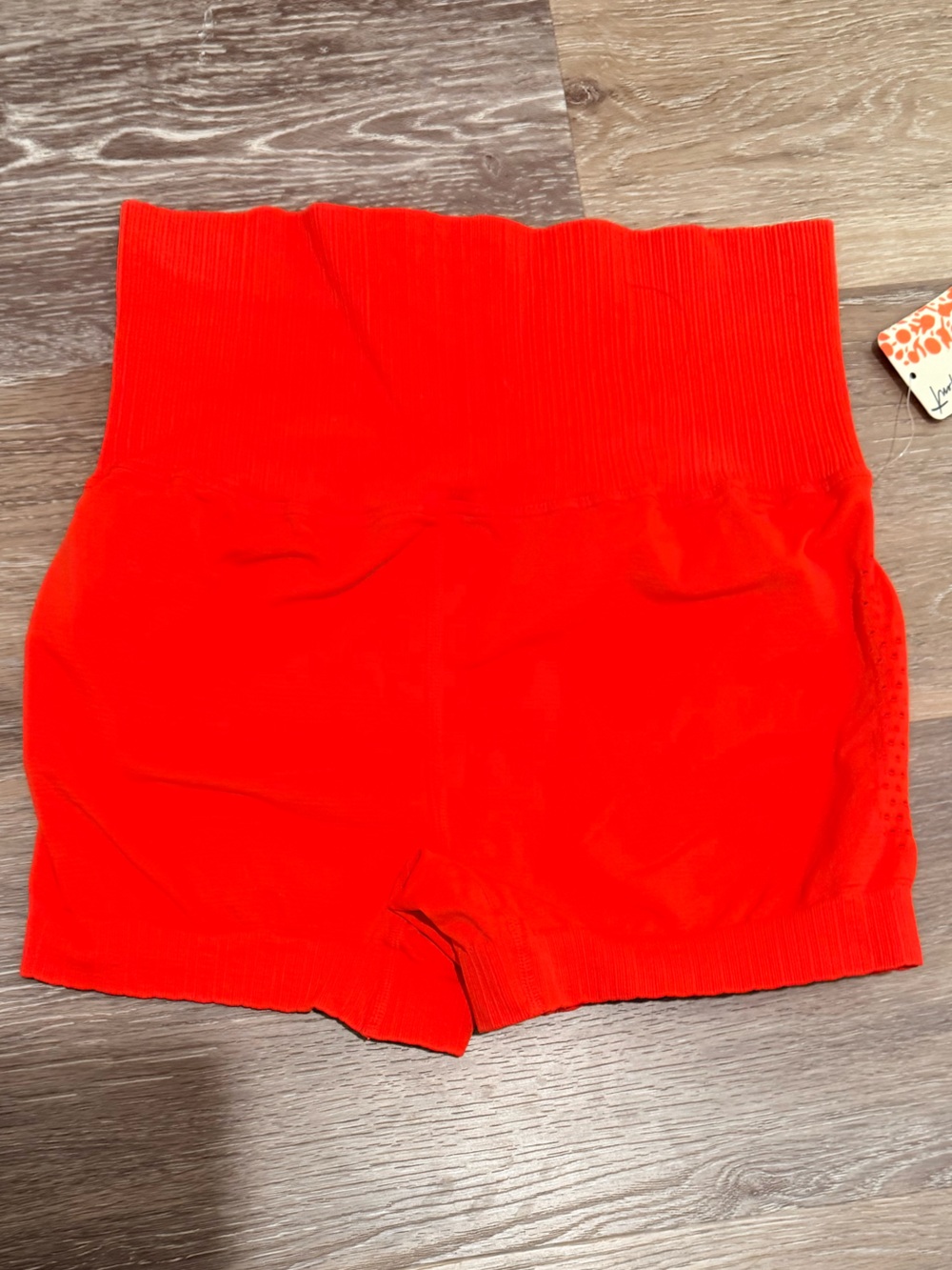 Free People Movement, Good Karma High Rise Shorts, Cherry Tomato, XS/S, NWT!! - Picture 6 of 8